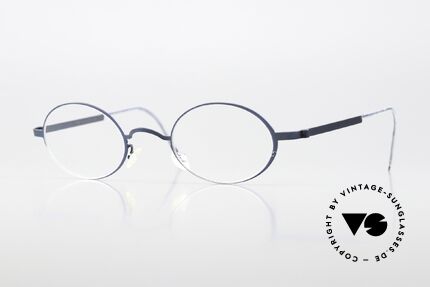 Lindberg 5000 Strip Titan 90er Rahmen Blau Metallic, kleine ovale Brille der LINDBERG Strip Titanium Serie, Passend für Herren und Damen Lindberg 5000 Strip Titan 90er Rahmen Blau Metallic, kleine ovale Brille der LINDBERG Strip Titanium Serie, Passend für Herren und Damen