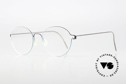 Lindberg Panto 48 Air Titan Rim Alter 90er Jahre Klassiker, damals vom Optiker mit +0,25 verglast als DEMO-Scheibe, Passend für Herren und Damen