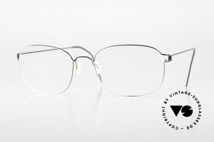 Lindberg Mars 54 Air Titan Rim Titanrahmen Mattschwarz Grau, LINDBERG Air Titanium Rim Brille in Größe 54-19, 145, Passend für Herren