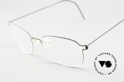 Lindberg Mars 54 Air Titan Rim Titanrahmen Mattschwarz Grau, ungetragenes Designerstück + orig. Lindberg Magnet-Etui, Passend für Herren