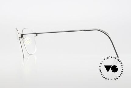 Lindberg Mars 54 Air Titan Rim Titanrahmen Mattschwarz Grau, eleganter Rahmen ohne Schrauben, Nieten oder Lötungen, Passend für Herren