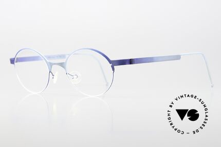 Lindberg 4030 Strip Titan 90er Brille In Blau Metallic, vielfach ausgezeichnet hinsichtlich Qualität und Design, Passend für Herren und Damen Lindberg 4030 Strip Titan 90er Brille In Blau Metallic, vielfach ausgezeichnet hinsichtlich Qualität und Design, Passend für Herren und Damen