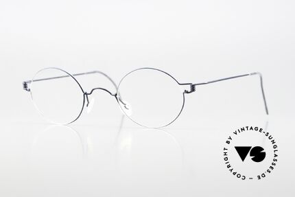 Lindberg Corona 42 Air Titan Rim Runde Brille In Dunkelblau Matt Details Lindberg Corona 42 Air Titan Rim Runde Brille In Dunkelblau Matt Details