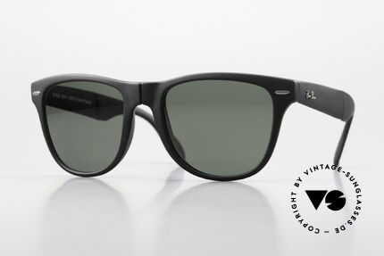 Ray Ban Wayfarer II Folding Faltbare Wayfarer Sonnenbrille, seltene Ray-Ban Wayfarer Faltsonnenbrille, Passend für Herren