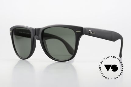 Ray Ban Wayfarer II Folding Faltbare Wayfarer Sonnenbrille, mit Bausch & Lomb G-15 Qualitätsgläser (B&L), Passend für Herren