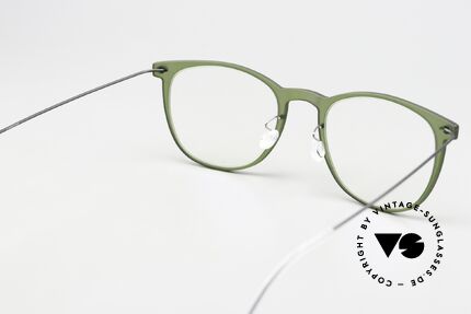 Lindberg 6529 47 NOW Brille In Grün Und Mattschwarz, ungetragenes Designerstück mit original Lindberg Etui, Passend für Damen Lindberg 6529 47 NOW Brille In Grün Und Mattschwarz, ungetragenes Designerstück mit original Lindberg Etui, Passend für Damen