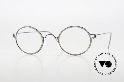 Lindberg Harley Air Titan Rim Unisex Vintage Brille Rund, kleine runde Brille der LINDBERG Air Titanium Rim Serie, Passend für Herren und Damen
