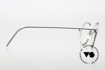 Lindberg Harley Air Titan Rim Unisex Vintage Brille Rund, Fassung kann beliebig (optisch / Sonne) verglast werden, Passend für Herren und Damen
