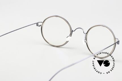 Lindberg Harley Air Titan Rim Unisex Vintage Brille Rund, Größe: small, Passend für Herren und Damen