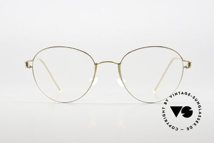 Lindberg Russel Air Titan Rim Minimalistische Designerbrille, Unisex-Modell Russel, Rahmen-Farbe PGT: polished gold, Passend für Herren und Damen Lindberg Russel Air Titan Rim Minimalistische Designerbrille, Unisex-Modell Russel, Rahmen-Farbe PGT: polished gold, Passend für Herren und Damen