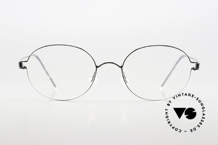 Lindberg Stefano Air Titan Rim Ovale Brille Damen Und Herren, ovale Brillenfassung in Farbe PU9 = schwarz poliert, Passend für Herren und Damen Lindberg Stefano Air Titan Rim Ovale Brille Damen Und Herren, ovale Brillenfassung in Farbe PU9 = schwarz poliert, Passend für Herren und Damen