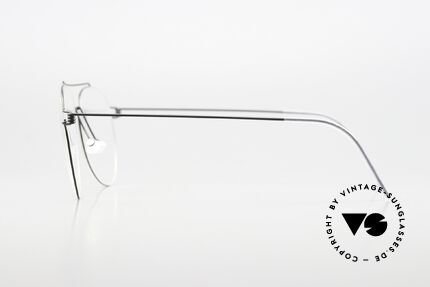 Lindberg Sonny 53 Air Titan Rim Aviator Designerbrille Schwarz, ungetragenes Designerstück mit LINDBERG Hart-Etui, Passend für Herren und Damen