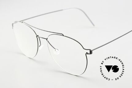 Lindberg Sonny 53 Air Titan Rim Aviator Designerbrille Schwarz, vielfach ausgezeichnet in Sachen Qualität & Lifestyle, Passend für Herren und Damen