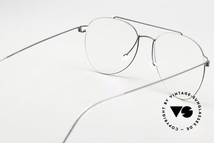 Lindberg Sonny 53 Air Titan Rim Aviator Designerbrille Schwarz, Größe: medium, Passend für Herren und Damen