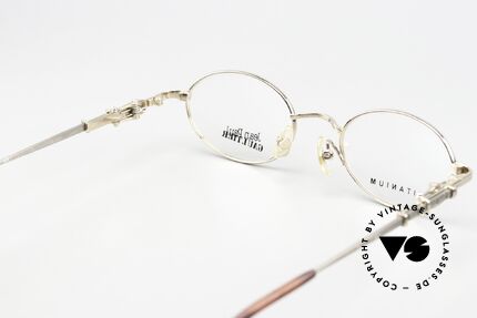 Jean Paul Gaultier 55-0039 Ovale Titanium Brille 1996, Größe: medium, Passend für Herren und Damen Jean Paul Gaultier 55-0039 Ovale Titanium Brille 1996, Größe: medium, Passend für Herren und Damen