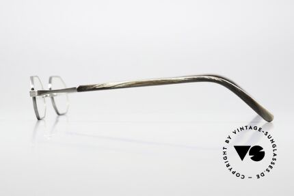 Lunor ST4 E-BT Achteckig Titan Antik Silber, ungetragenes Original mit Etui (ein Sammlerstück), Passend für Herren und Damen