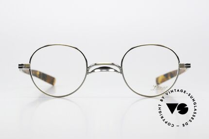 Lunor Swing A 32 Panto Antik Gold Und Silberner Steg, kostbare Fassung in ANTIK-GOLD mit Acetat-Bügeln, Passend für Herren und Damen Lunor Swing A 32 Panto Antik Gold Und Silberner Steg, kostbare Fassung in ANTIK-GOLD mit Acetat-Bügeln, Passend für Herren und Damen
