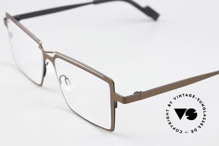 Theo Belgium Groove Eckige Brille Herren & Damen, Fassung glänzt dunkelbraun-metallic und schwarz, Passend für Herren und Damen Theo Belgium Groove Eckige Brille Herren & Damen, Fassung glänzt dunkelbraun-metallic und schwarz, Passend für Herren und Damen