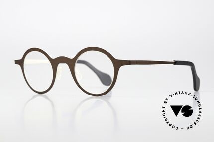 Theo Belgium Mille 24 Fassung in Braun und Beige, Avantgarde-Designerbrille in Premium-Qualität, Passend für Herren und Damen Theo Belgium Mille 24 Fassung in Braun und Beige, Avantgarde-Designerbrille in Premium-Qualität, Passend für Herren und Damen