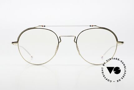 Thom Browne TBX912 Stilvolle Titanbrille Herren, Titanium-Fassung, color GLD-SLV, Größe 49/22, 140, Passend für Herren