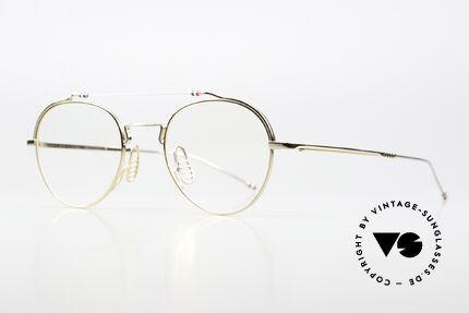 Thom Browne TBX912 Stilvolle Titanbrille Herren, GLD-SLV = edler Rahmen in GOLD & SILBER (bicolor), Passend für Herren