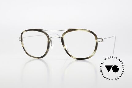 Lindberg William Air Titan Rim Panto Brille Damen & Herren, Lindberg Pantobrille mit Oberbalken; Air Titanium Rim, Passend für Herren und Damen
