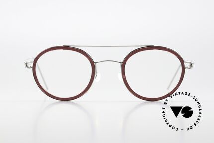 Lindberg Teitur 46 Air Titan Rim Markante Pantobrille Titan, Unisex-Modell TEITUR in mit Oberbalken, Color Code P10, Passend für Herren und Damen