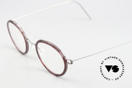 Lindberg Teitur 46 Air Titan Rim Markante Pantobrille Titan, markant veredelte Air Titanium Version mit Azetat-Rand, Passend für Herren und Damen